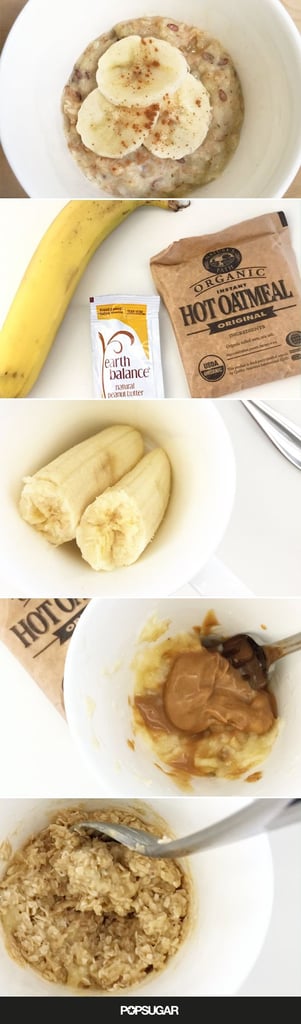 Get the recipe: microwavable mug oatmeal with peanut butter and banana