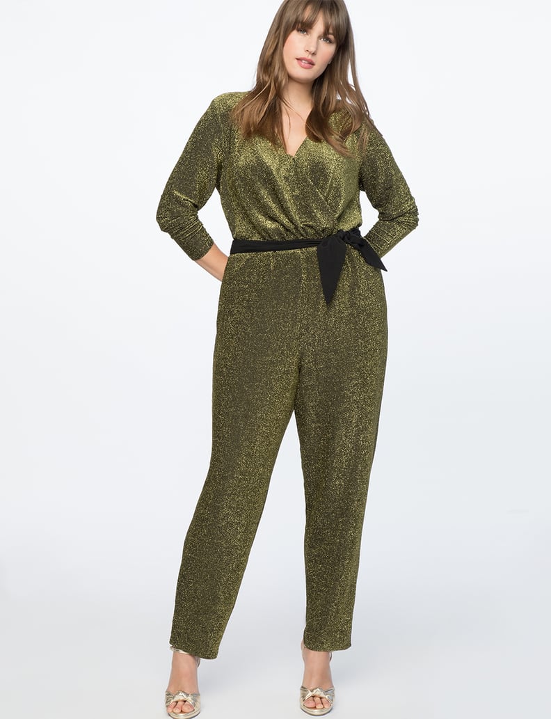 Eloquii Full Sleeve Metallic Jumpsuit