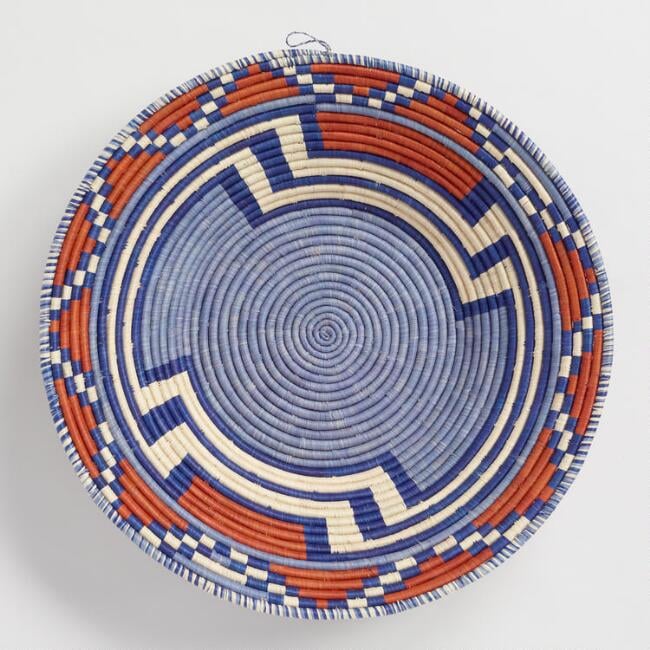 Orange and Blue Ugandan Basket