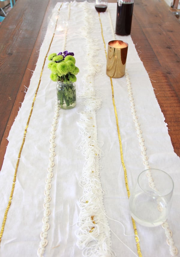 DIY Table Runner Bohemian Wedding DIYs POPSUGAR Smart Living Photo 13