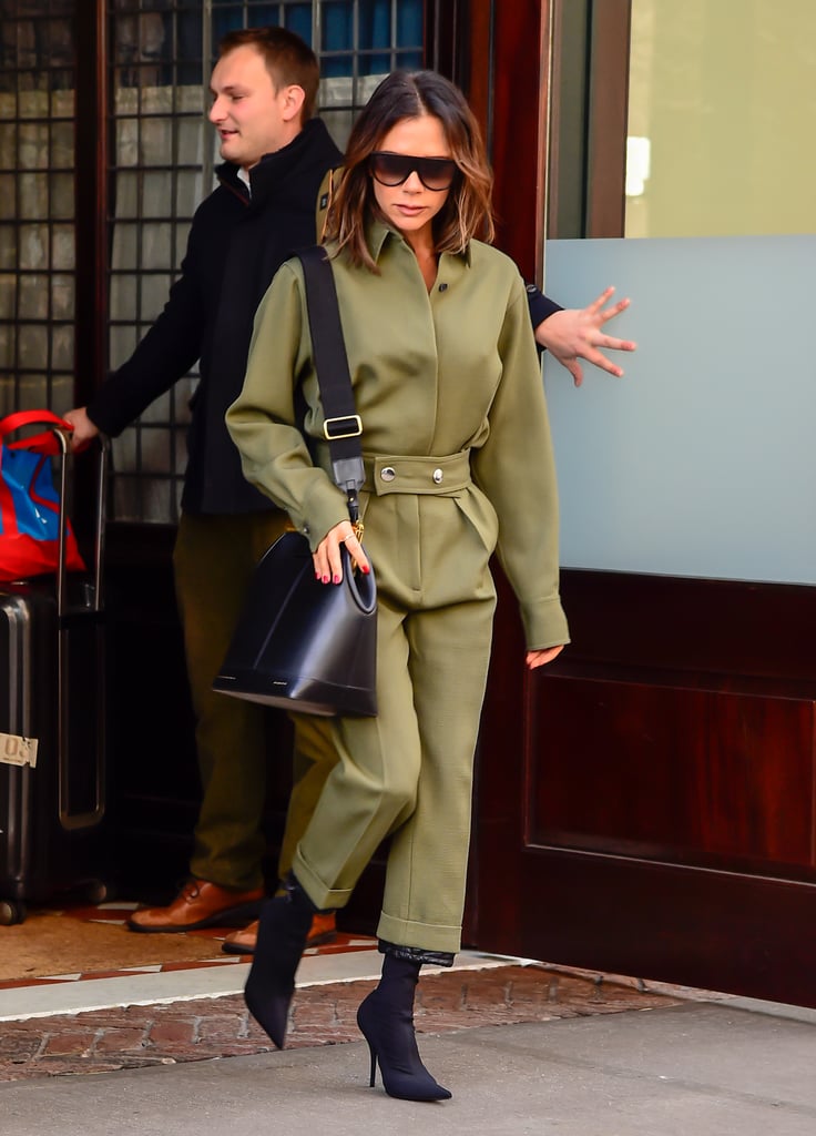 Victoria Beckham Green Jumpsuit November 2018 | POPSUGAR Fashion