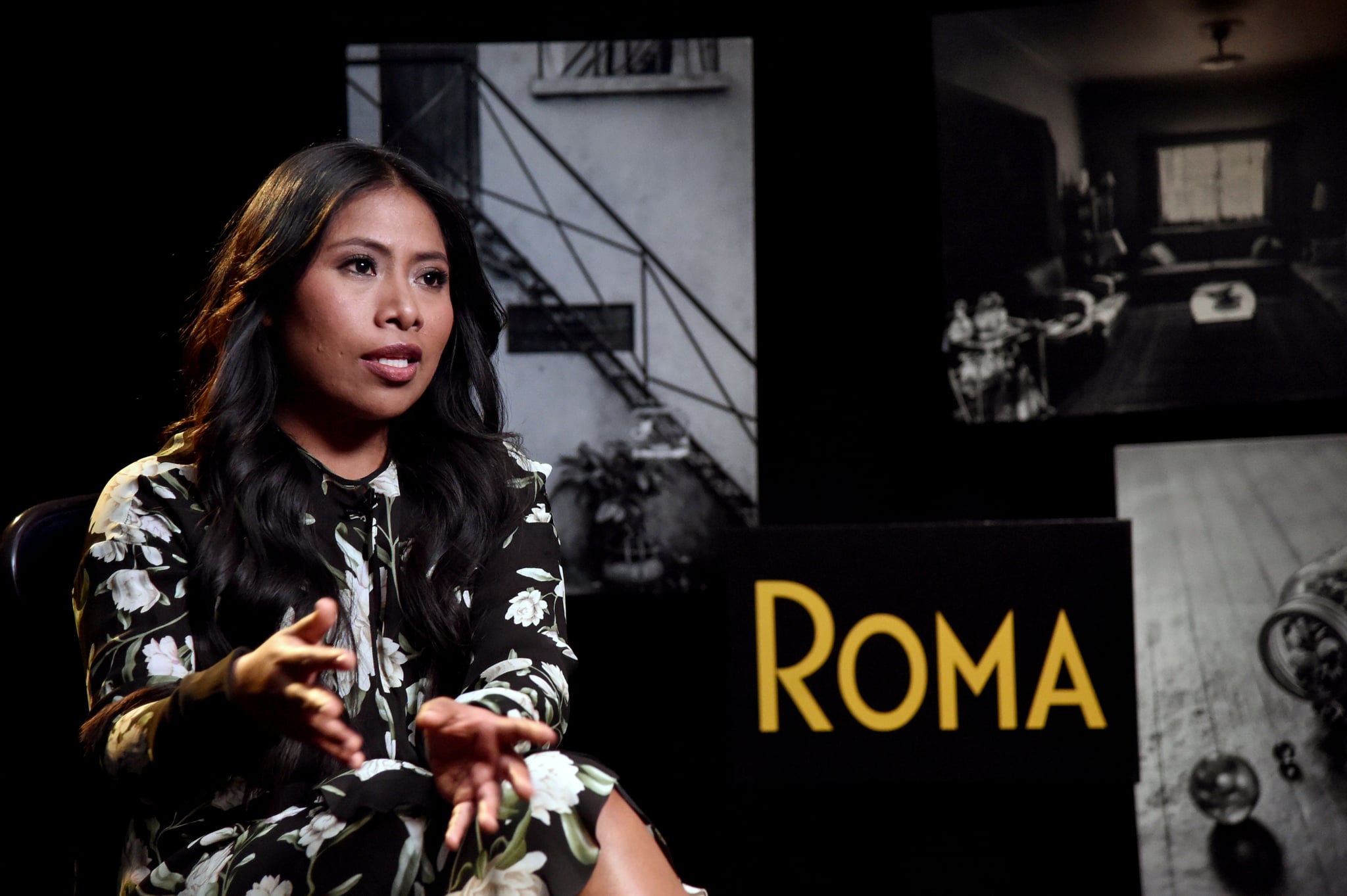 Mexican actress Yalitza Aparicio speaks during an interview with AFP in Mexico City on January 29, 2019. - Aparicio, an indigenous Mexican woman, earned a best-actress nomination for the Oscars for her role in the Netflix film Roma. (Photo by RODRIGO ARANGUA / AFP)        (Photo credit should read RODRIGO ARANGUA/AFP/Getty Images)