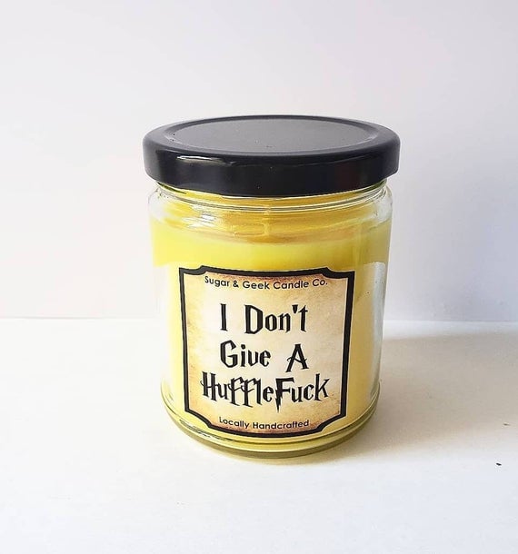 Sugar & Geek "I Don't Give a HuffleF*ck" Candle