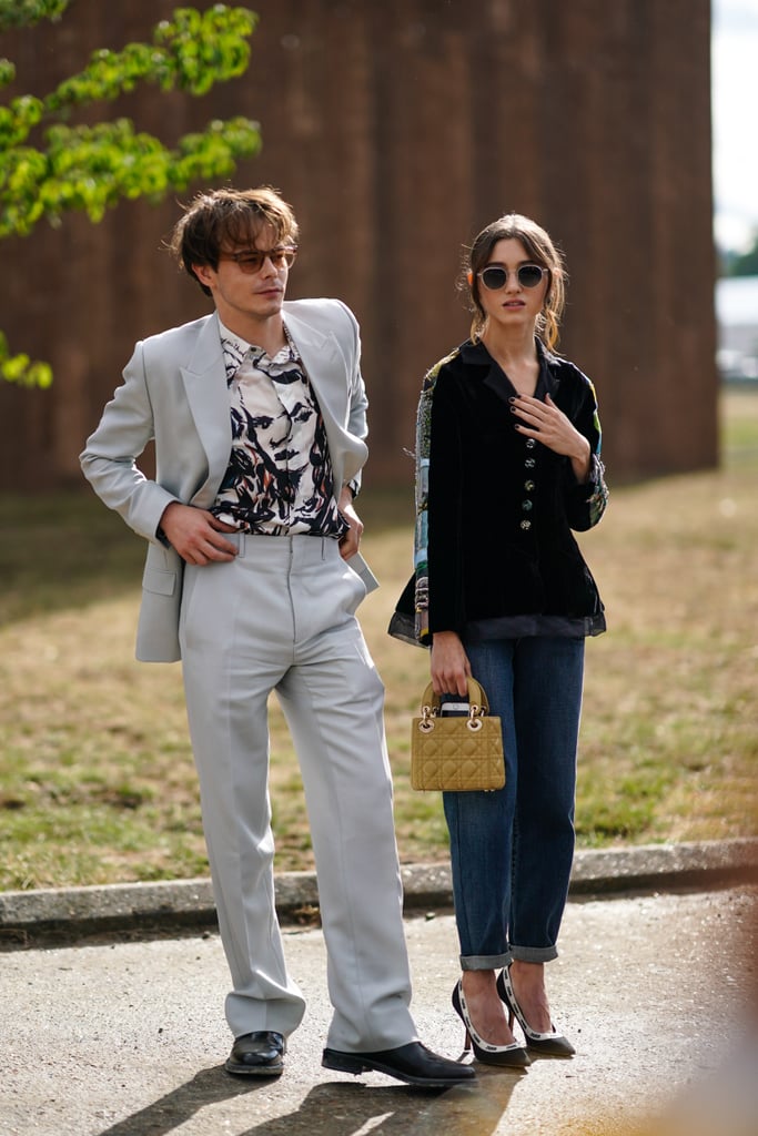 Natalia Dyer and Charlie Heaton at the Dior Show in Paris