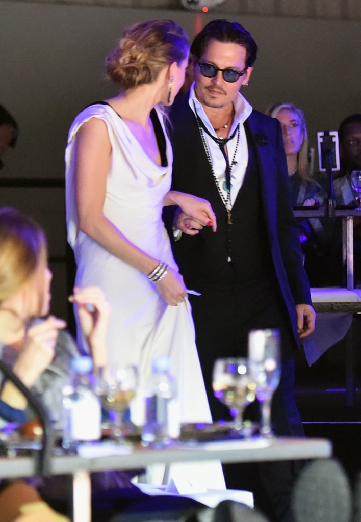 Johnny Depp and Amber Heard at the Art of Elysium Gala 2015