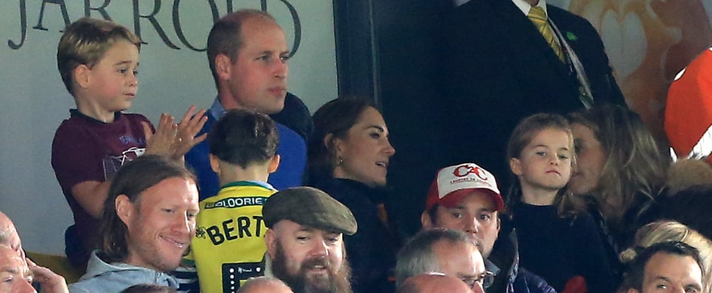 William, Kate, George, and Charlotte at Soccer Game Pictures