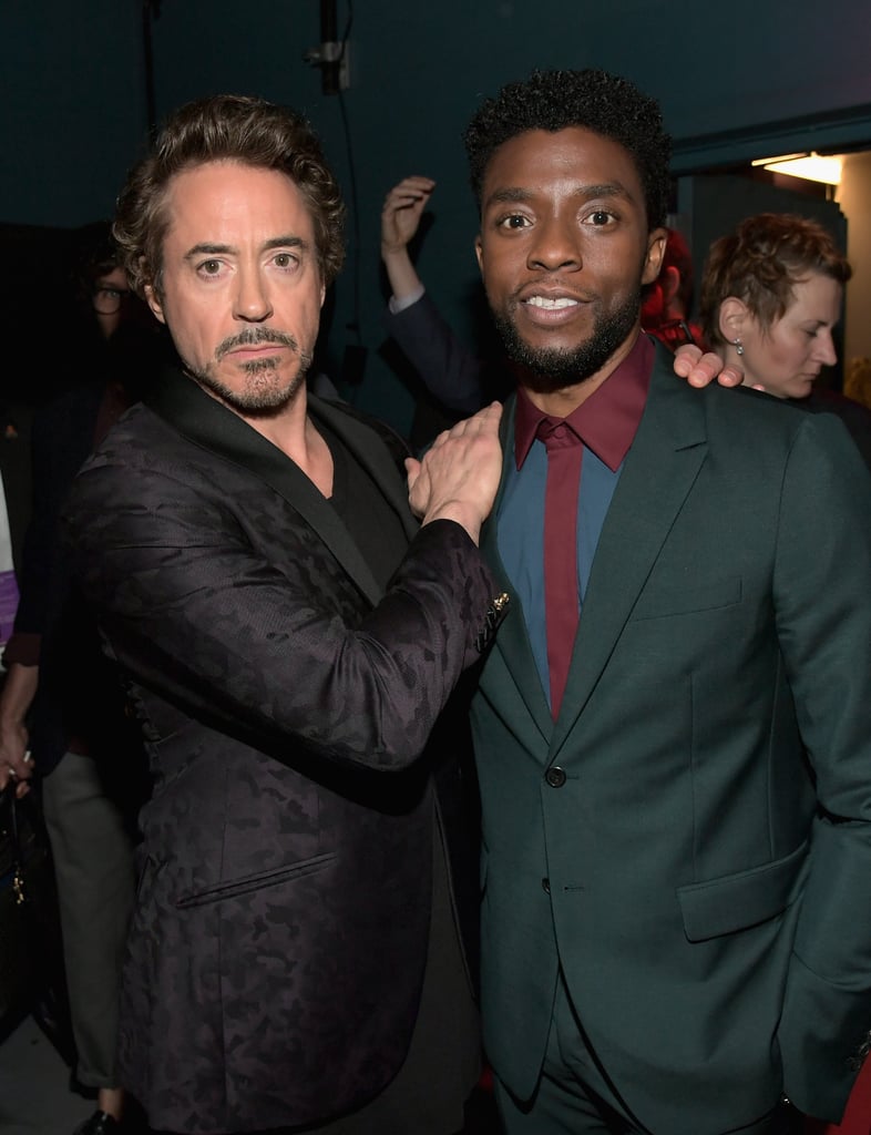 Pictured: Robert Downey Jr. and Chadwick Boseman