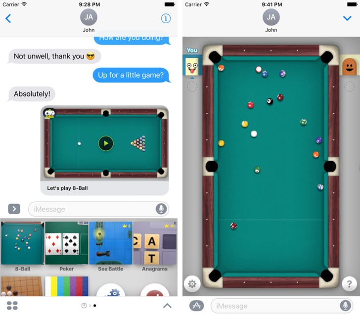 How to play pool on imessage game pigeon free