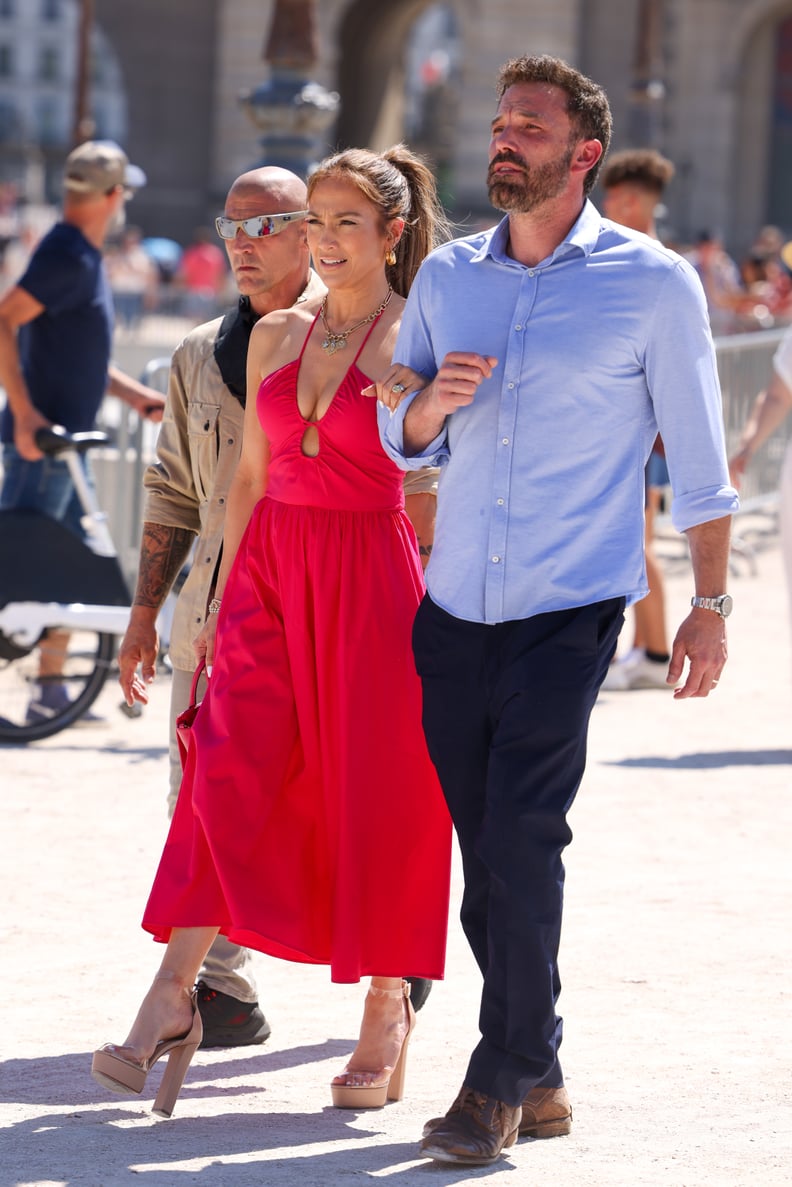Jennifer Lopez and Ben Affleck in Paris on July 24