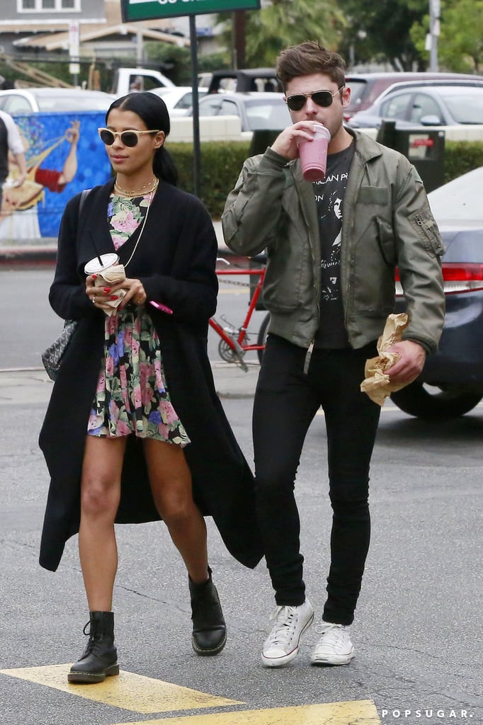 Zac Efron and Sami Miro Grab Smoothies in LA April 2015