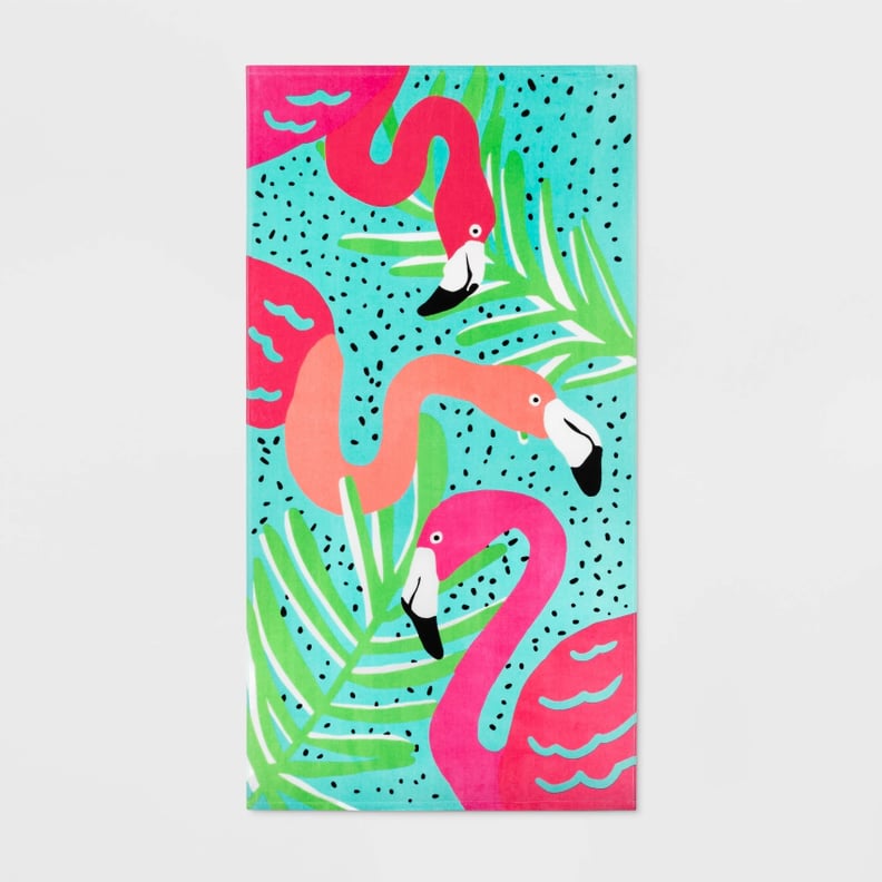 Flamingo Placement Beach Towel