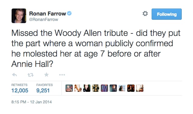 Ronan Farrow Spoke His Mind About Woody Allen