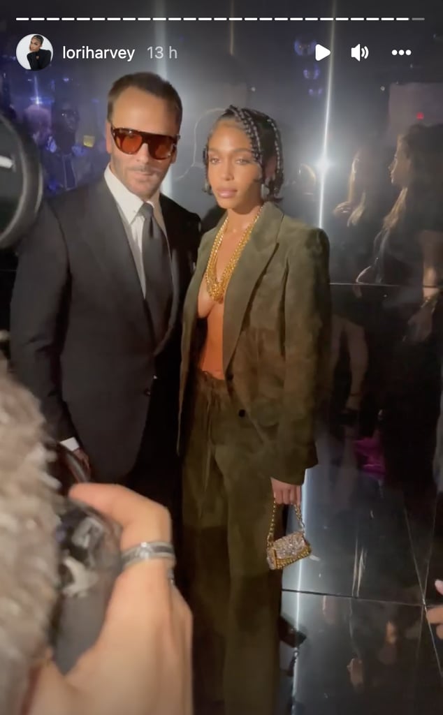 Lori Harvey and Tom Ford During New York Fashion Week