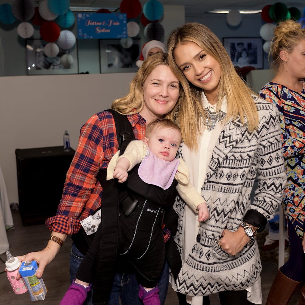 Drew Barrymore and Daughters at Jessica Alba's Holiday Event | POPSUGAR ...