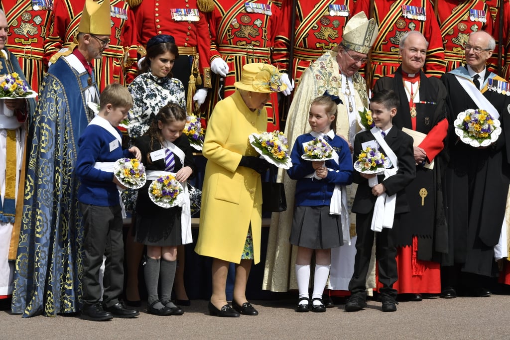 Princess Eugenie Queen Elizabeth II at Maundy Service 2019