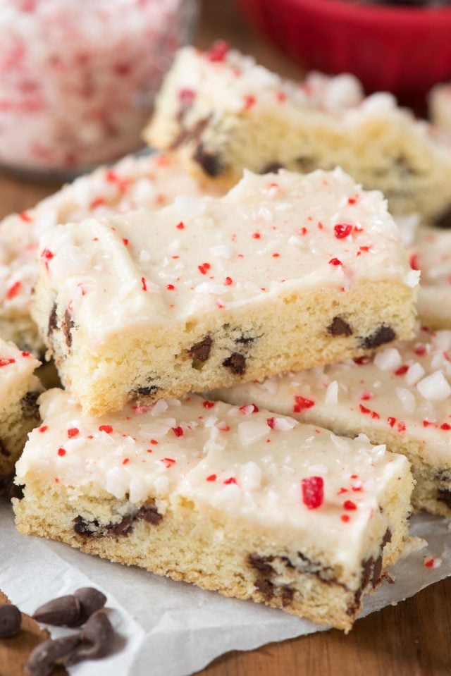 Peppermint Chocolate Chip Cookie Sticks