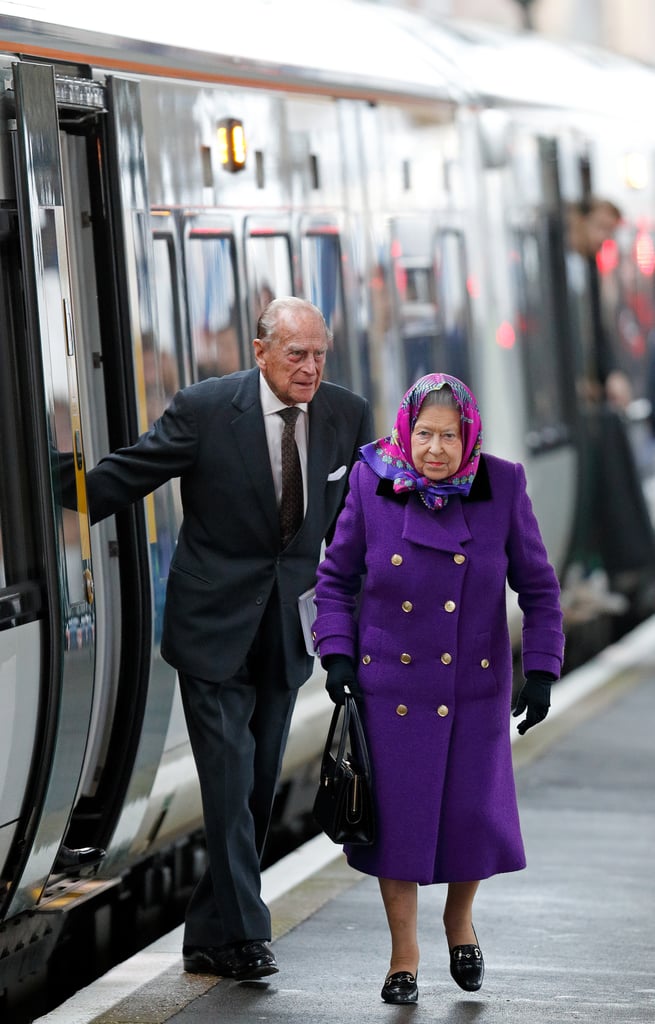 Queen Elizabeth and Prince Philip Christmas Train Ride 2017