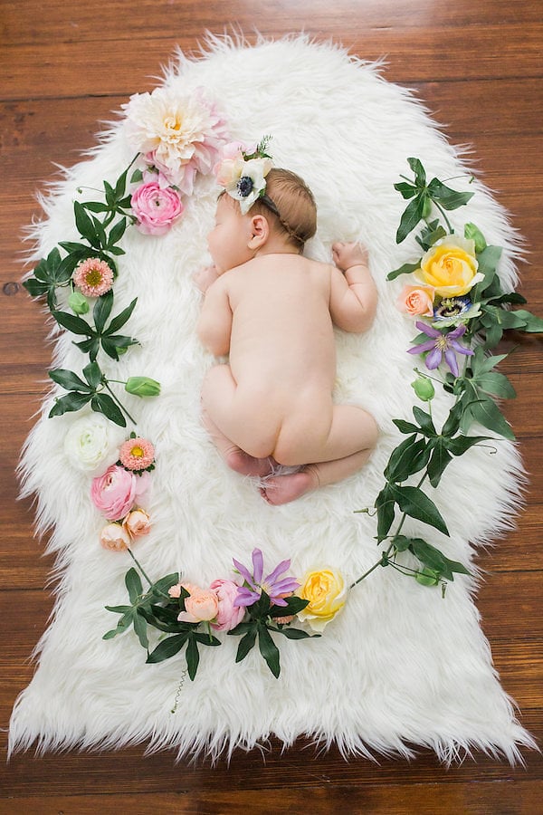 Flower Crown Newborn Photo Shoot