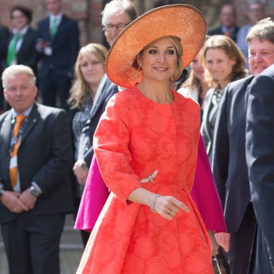 Queen Maxima Wears Neon Orange April 2016