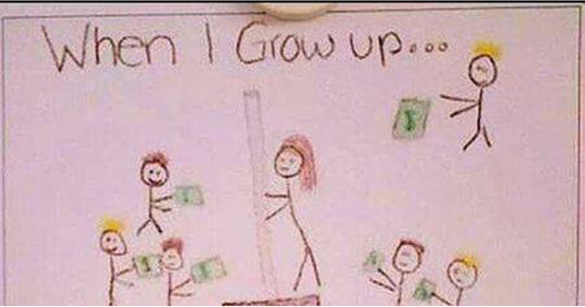 Little Girl Submits Funny Drawing of Mom For Homework POPSUGAR Family