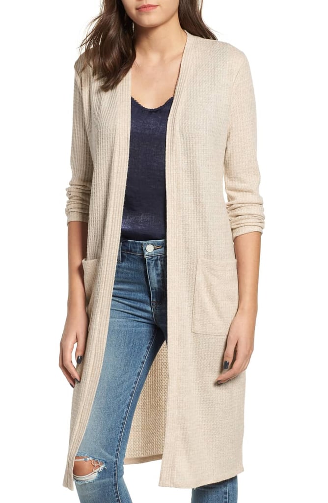 Socialite Waffle Knit Duster Cardigan