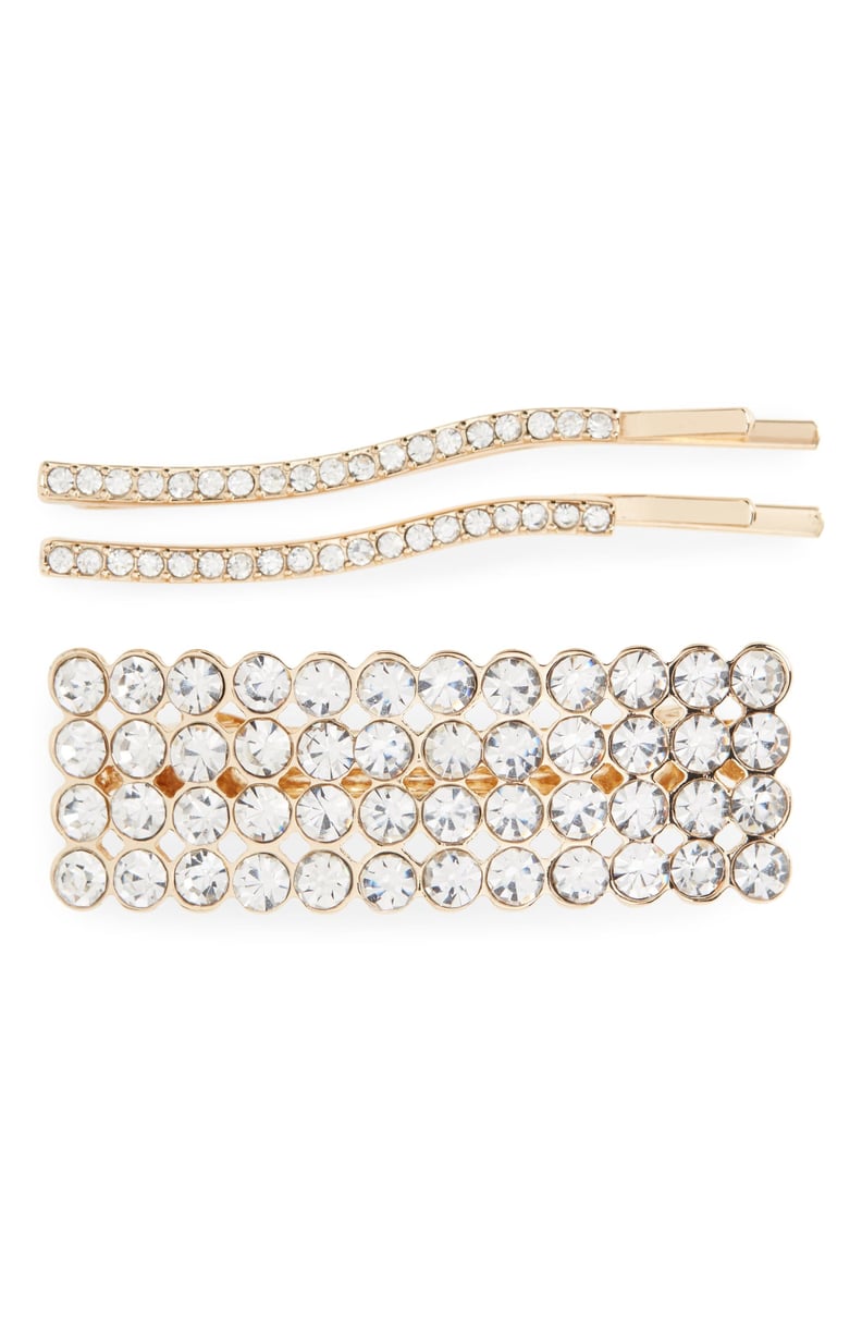 Something Navy Crystal 3-Piece Hair Clip & Bobby Pin Set