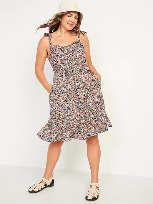 Old Navy Tie-Shoulder Fit & Flare Floral Cami Mini Dress