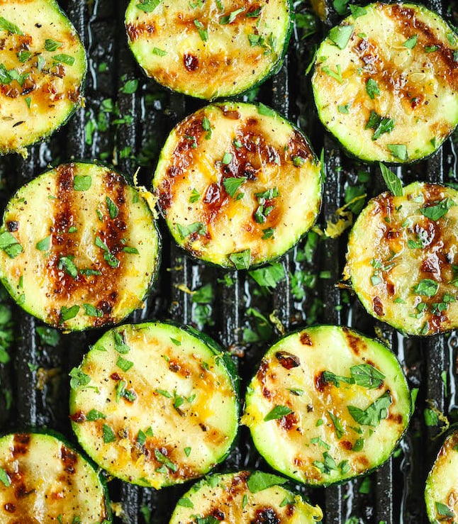 Grilled Lemon Garlic Zucchini