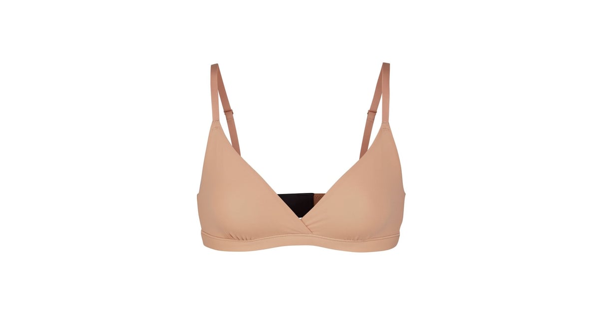 Skims Fits Everybody Triangle Bralette — Ochre, I Tried Kim Kardshian's  Favourite Skims Collection, and Girl Knows What She's Doing