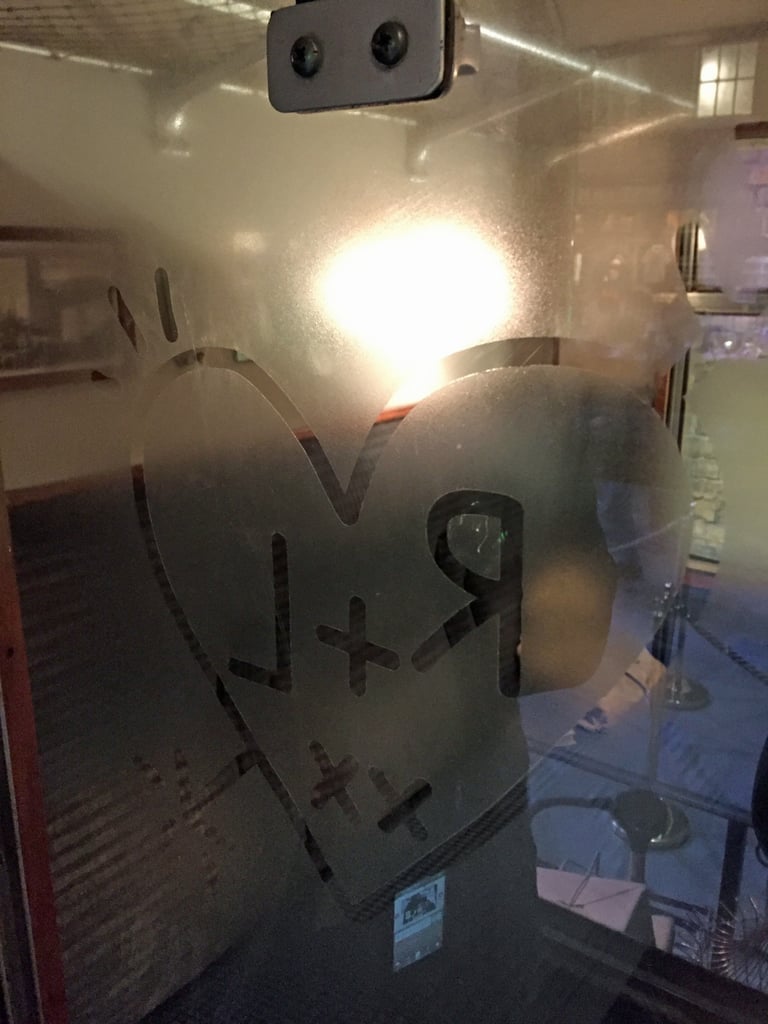 "I happen to be his girlfriend." Here's a shot inside the train.