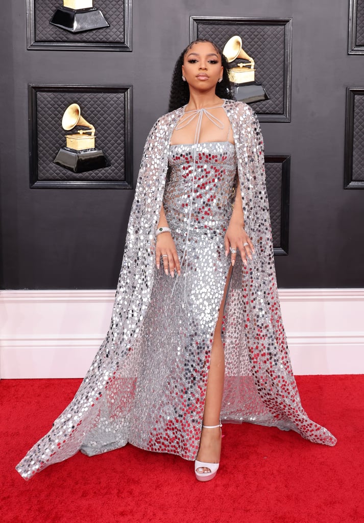 Chloe Bailey Wore a Metallic Valentino Dress to the Grammys