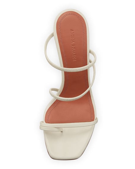 Amina Muaddi Naima Leather Slide Sandals
