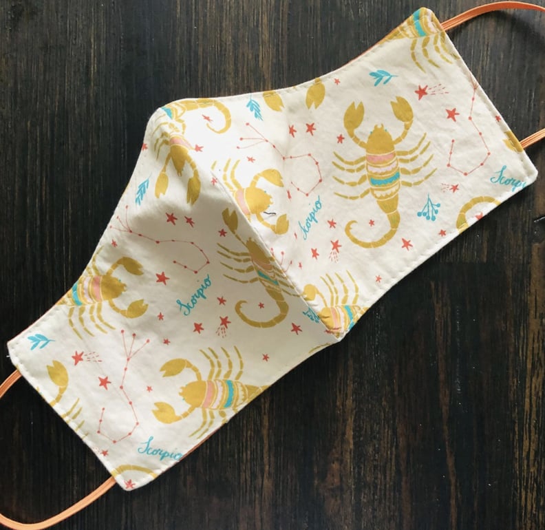 Zodiac Birthday Orange Scorpio Reusable Adult Face Masks
