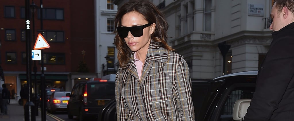 Victoria Beckham Plaid Pants December 2016