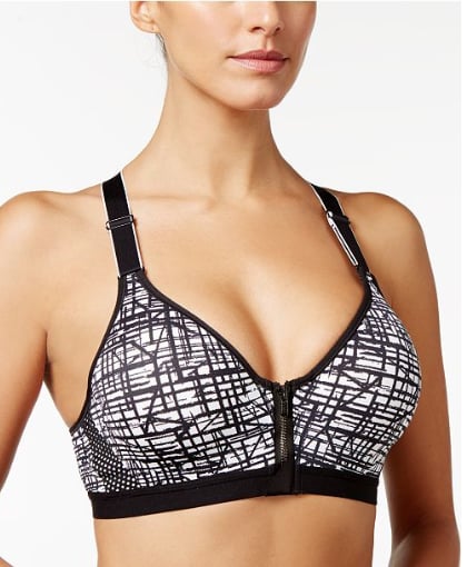 Maidenform sports bra zip front outlet