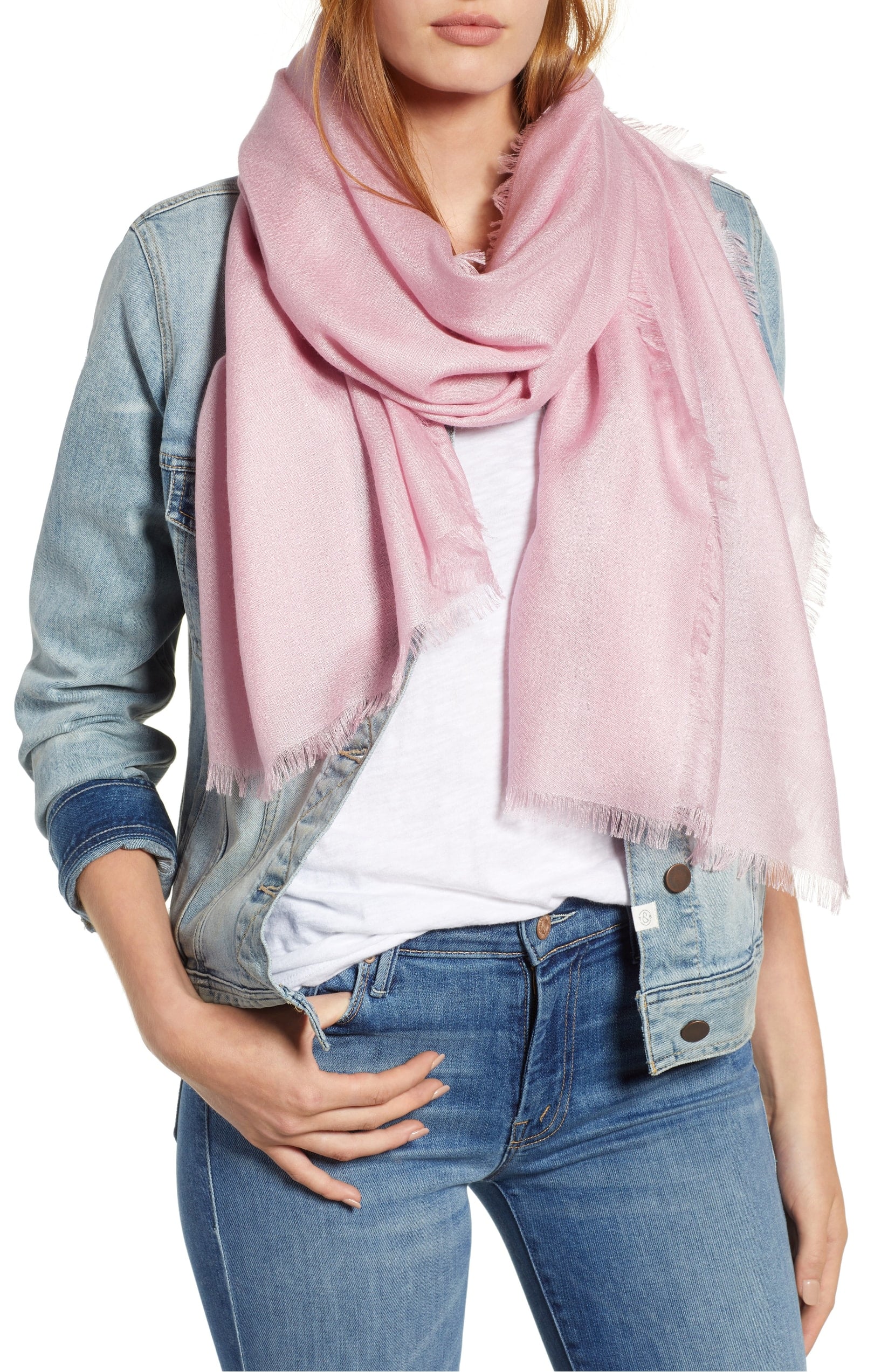 Nordstrom Tissue Weight Wool & Cashmere Scarf