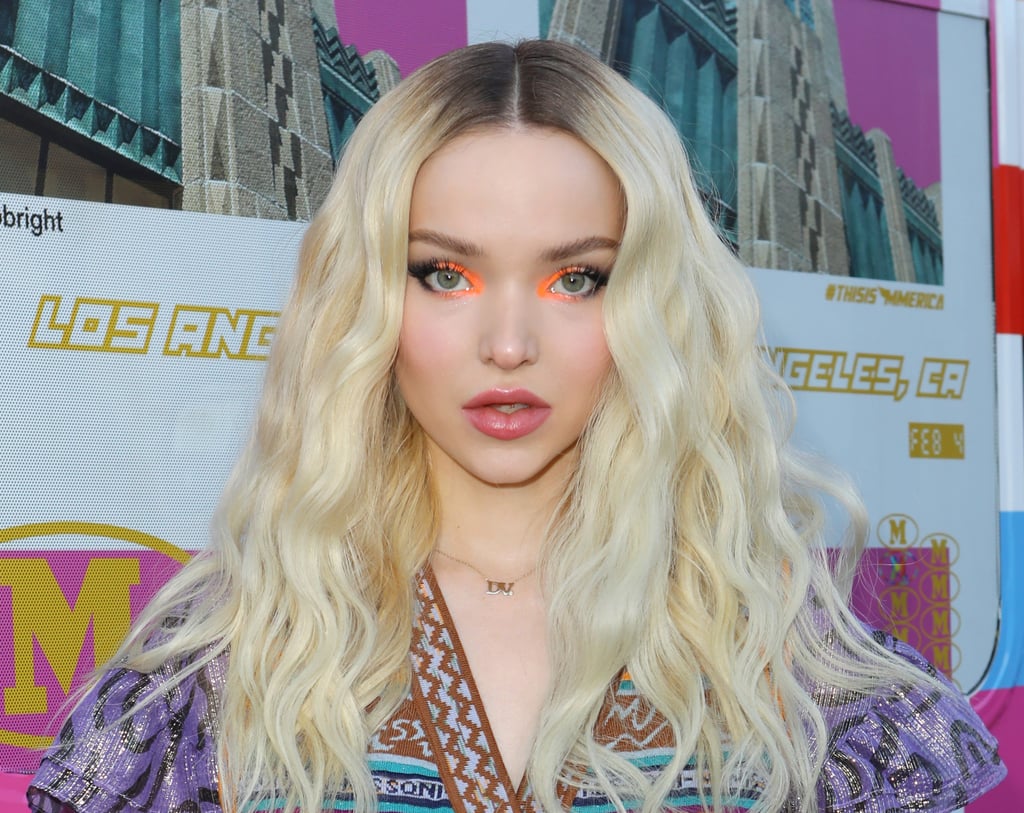 Dove Cameron Wears Neon Orange Eye Makeup