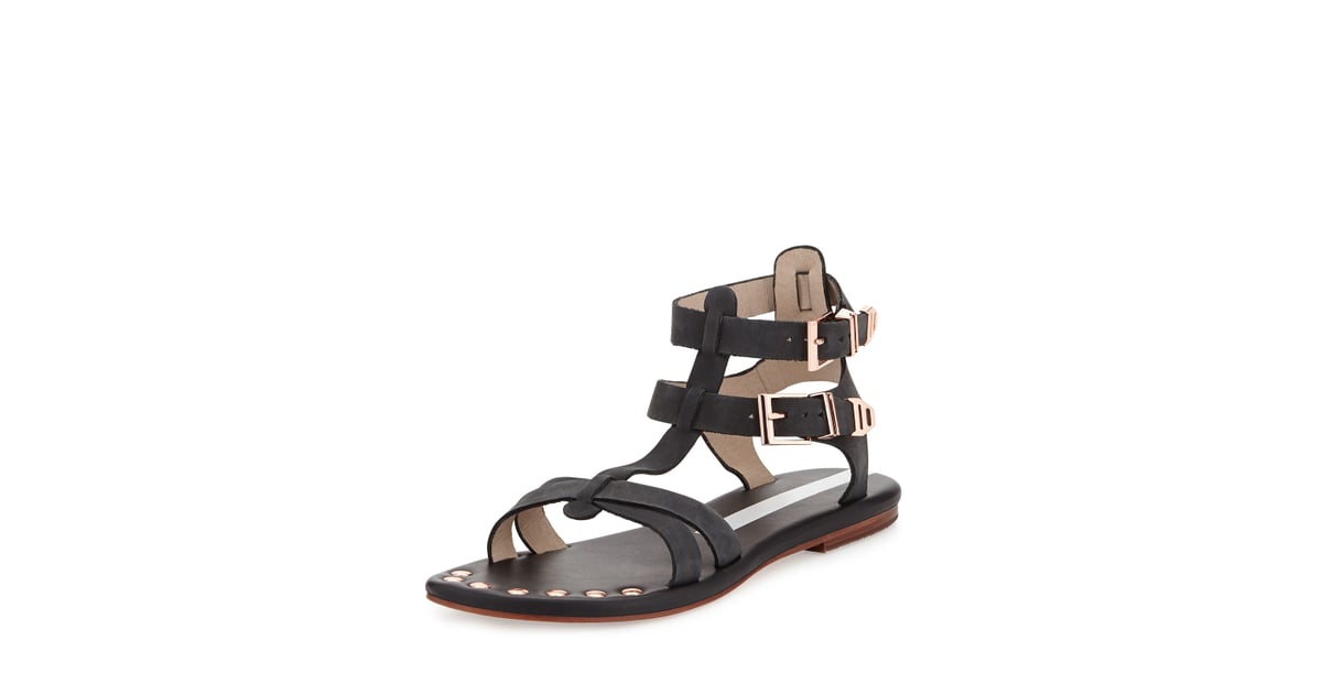 Matt Bernson Gladiator Sandals | Alexa Chung's Halter-Dress Outfit ...