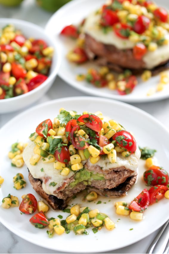 Mexican Turkey Burgers with Fresh Corn Salsa