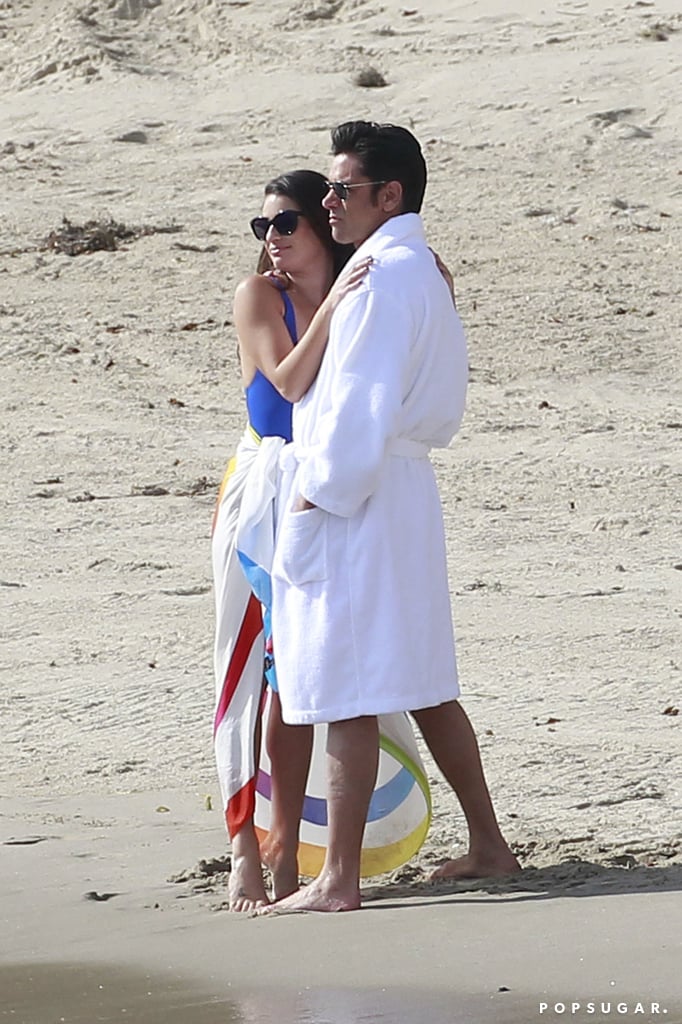 John Stamos and Lea Michele Kissing on Set December 2016