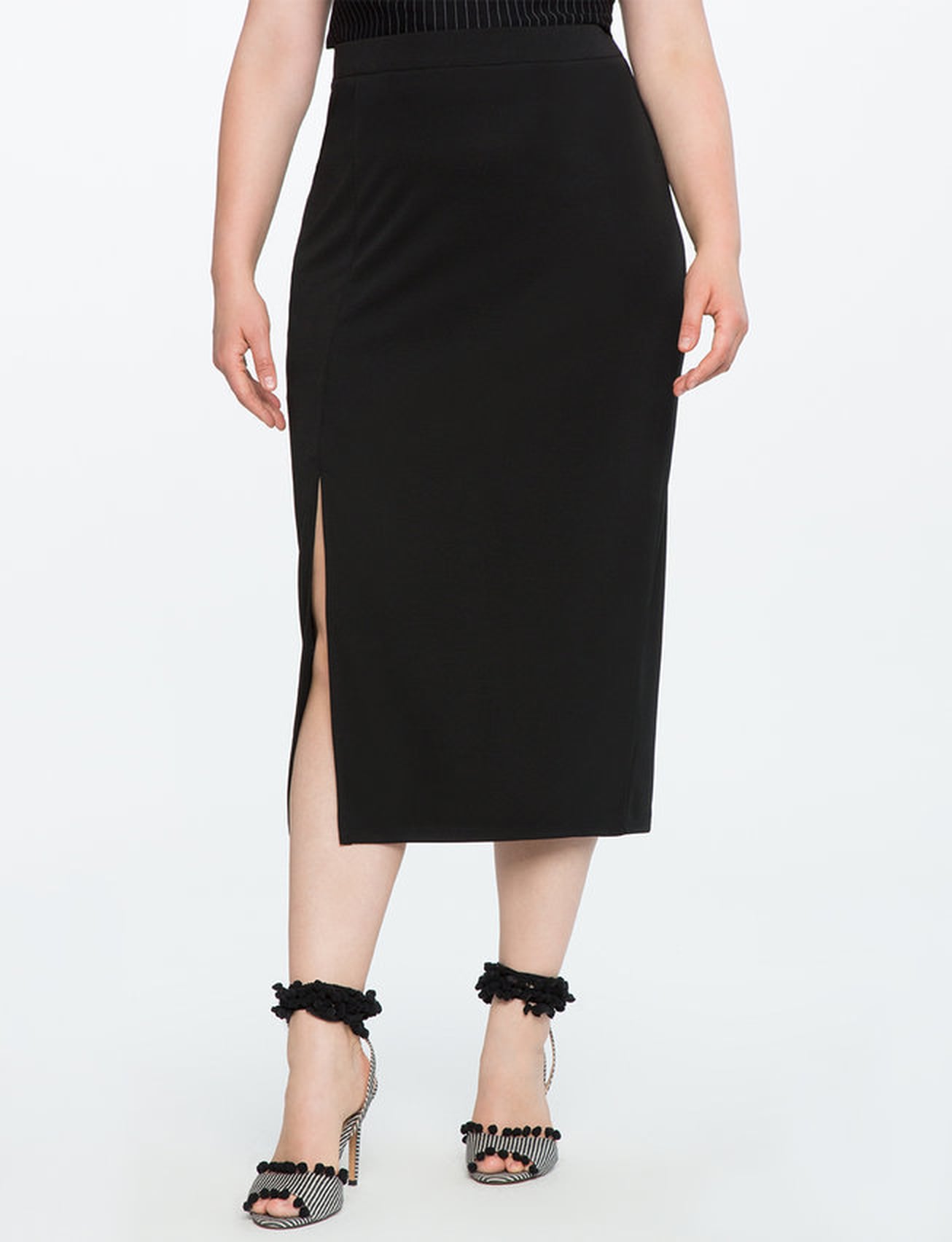 Angelina Jolie Black Pencil Skirt and Blouse | POPSUGAR Fashion