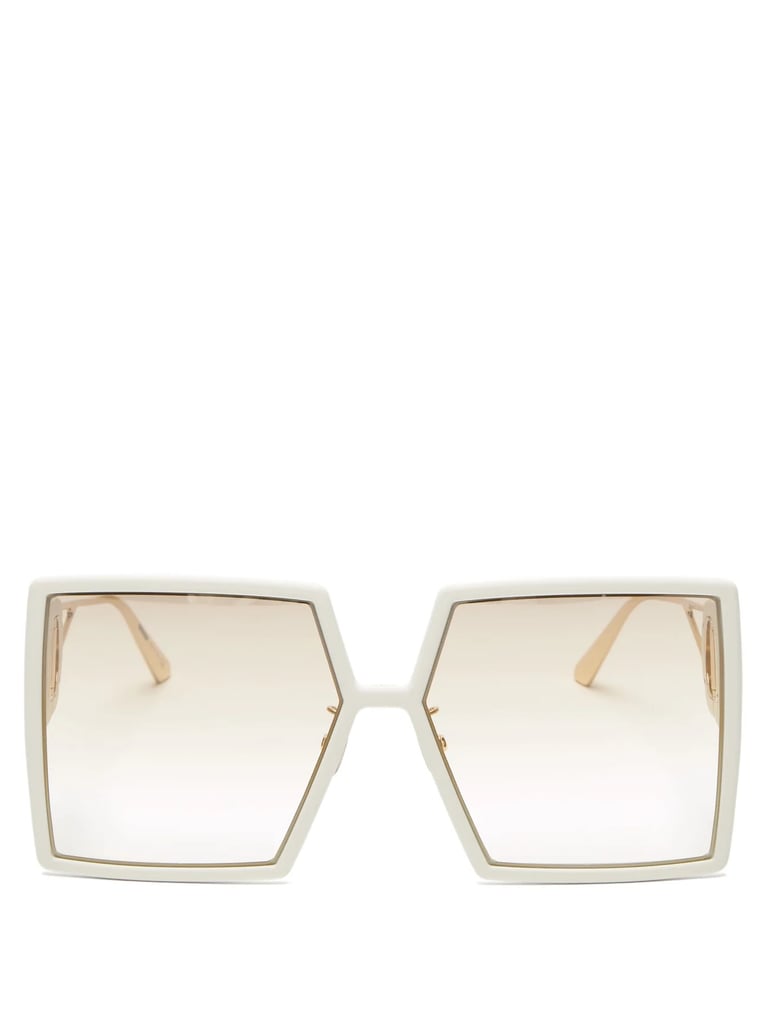 Dior 30 Montaigne Square Acetate and Metal Sunglasses