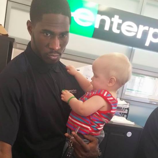 Enterprise Employee Holds Baby For Customer