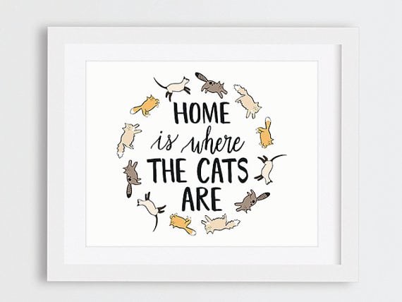 Home Is Where the Cats Are Print