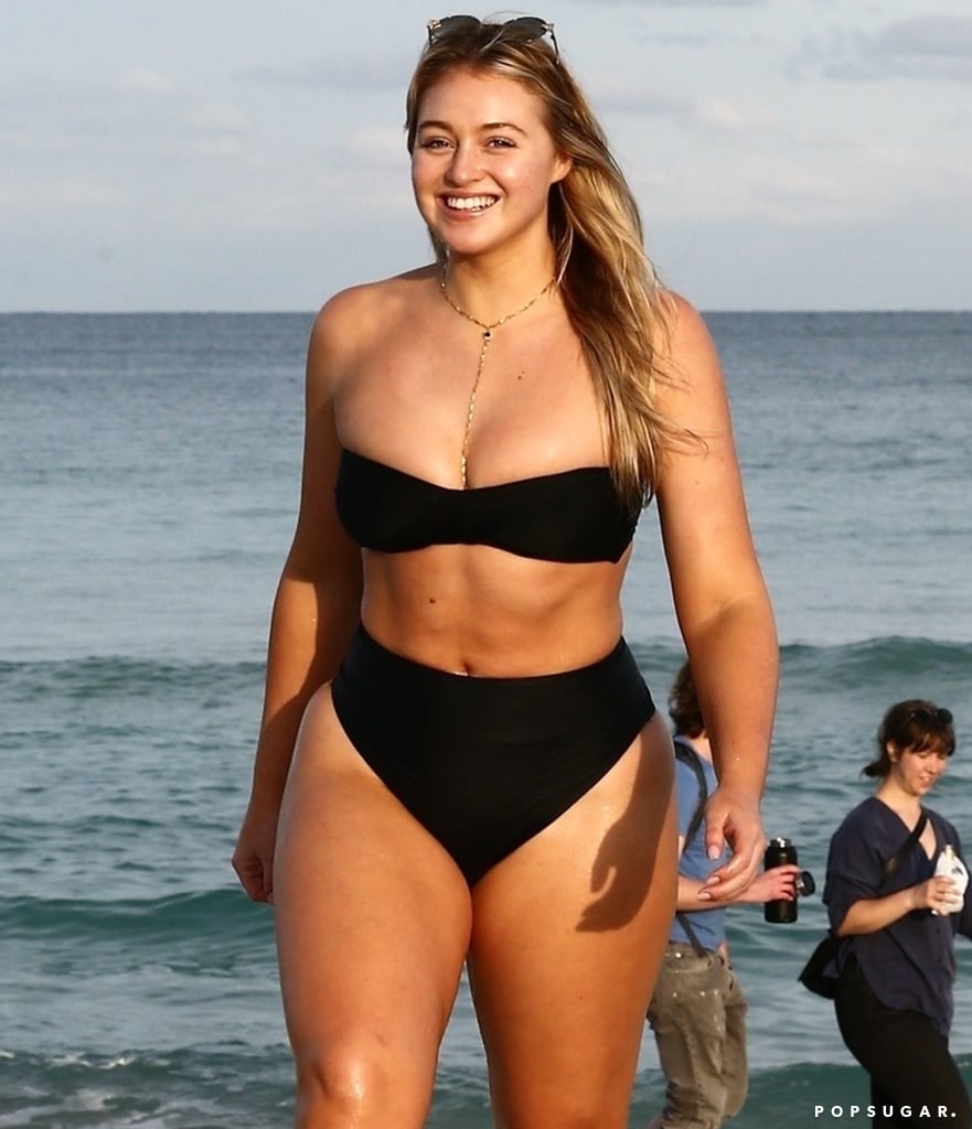 Iskra Lawrence Black Bikini in Miami 2018