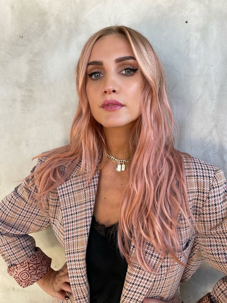 Ashlee Simpson Pumpkin Pink Hair Color Popsugar Beauty 3650