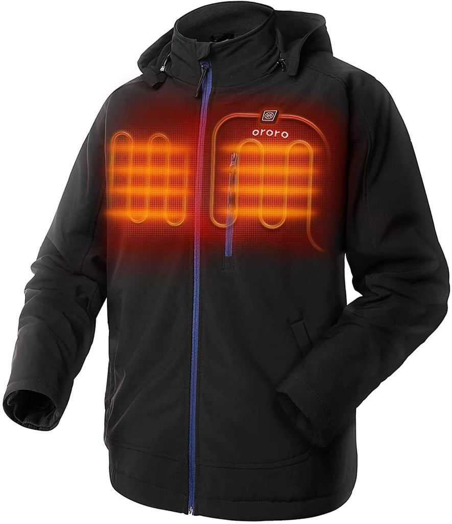 Ororo Soft Shell Heated Jacket With Detachable Hood and Battery Pack