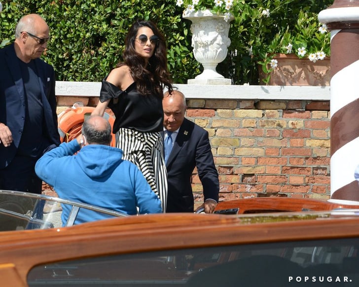 Amal Clooney Monse Striped Pants