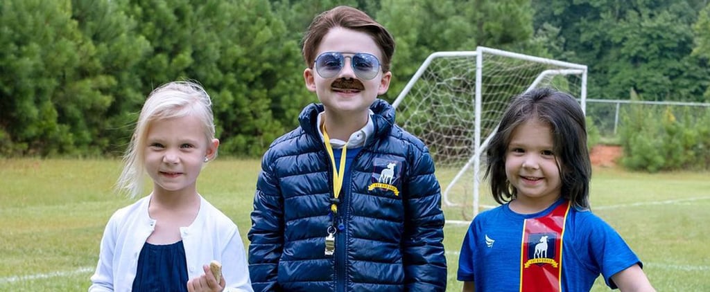 This Mom Dressed Her Kids as Ted Lasso Characters, and Ted's Mustache Is Perfect
