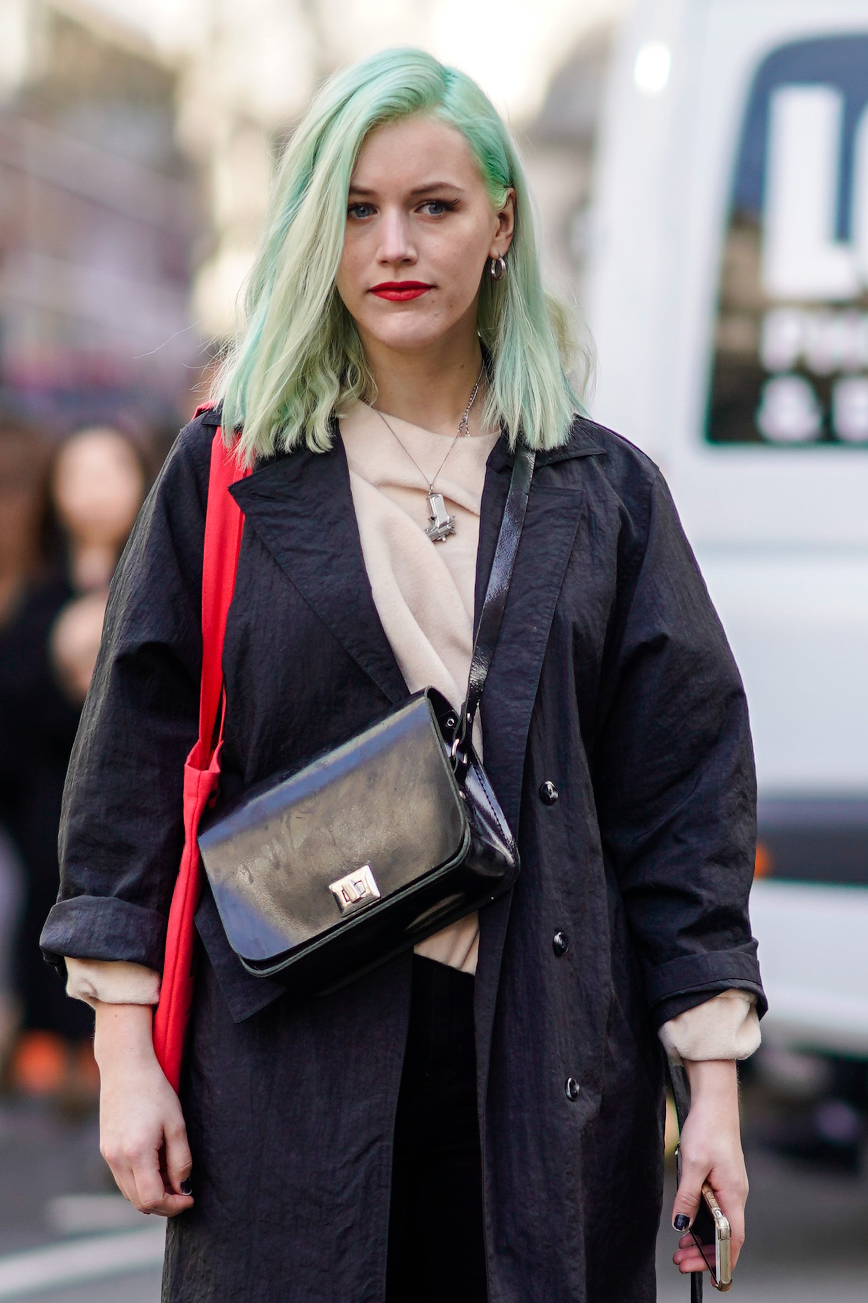 pastel green hair color